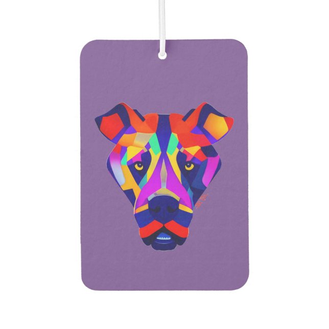 Alexander's Dog purple car air freshener (Front)