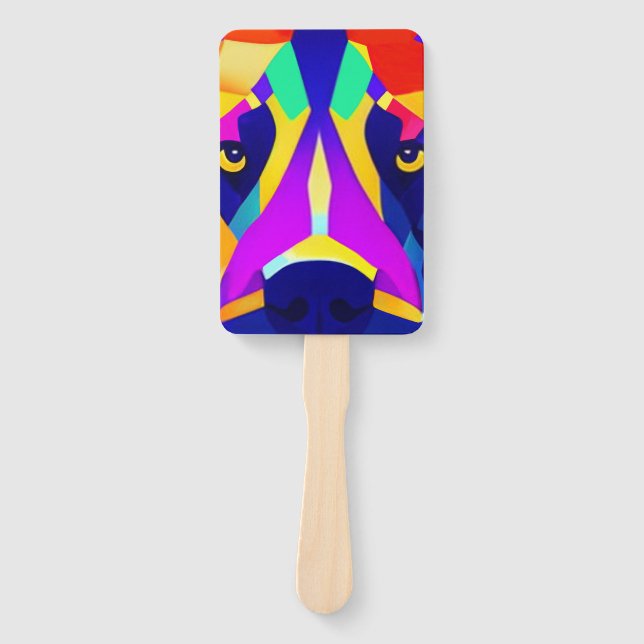 Alexander's Dog rectangle hand fans (Front)