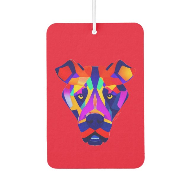 Alexander's Dog red car air freshener (Front)
