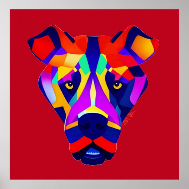 Alexander's Dog red matte poster (Front)