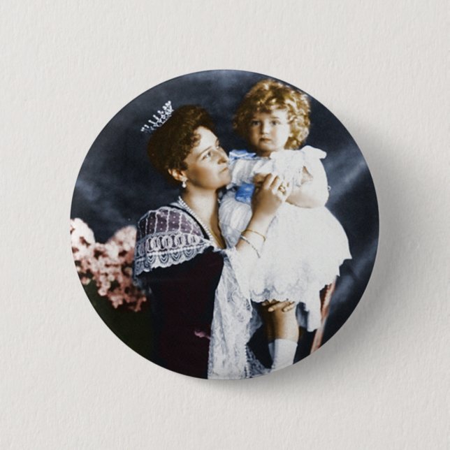Alexandra and Alexei 6 Cm Round Badge (Front)