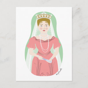 Alexandra Feodorovna Romanova Matryoshka Postcard