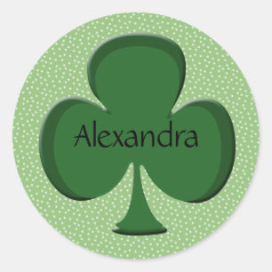 Alexandra Shamrock Name Sticker / Seal