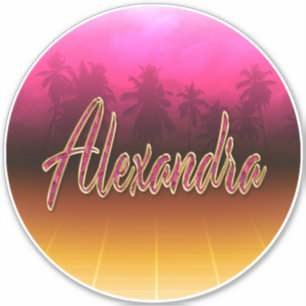 Alexandra Vorname Name pink Aufkleber Sticker