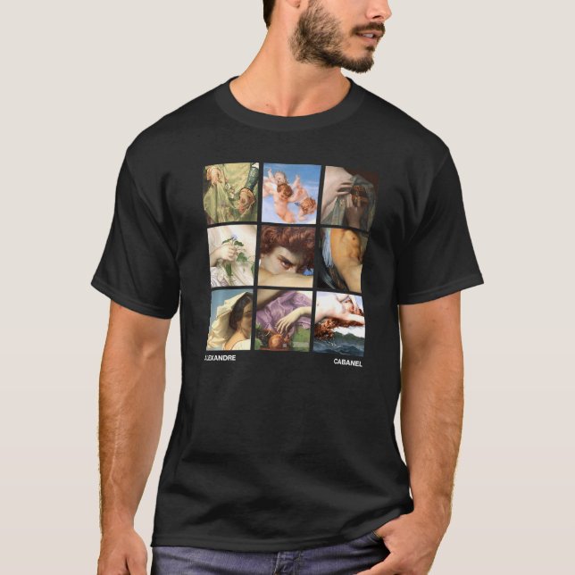 Alexandre Cabanel Famous Paintings Grid T-Shirt (Front)