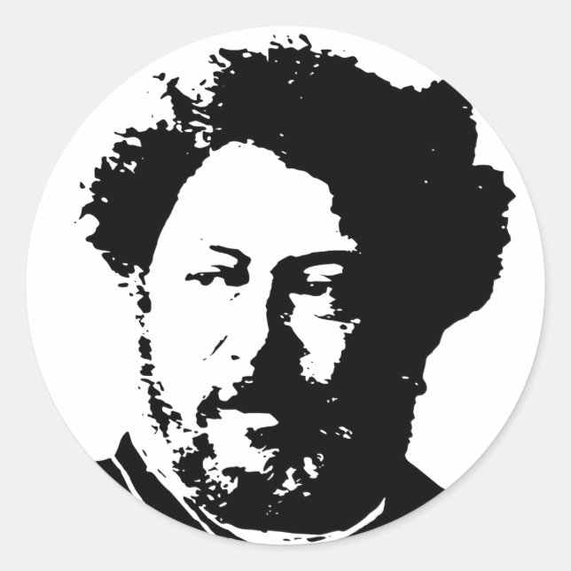Alexandre Dumas Classic Round Sticker (Front)