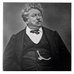 Alexandre Dumas pere (1802-70), from 'Galerie Cont Ceramic Tile