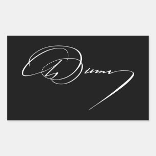 Alexandre Dumas signature autograph famous writer Rectangular Sticker