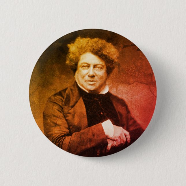 Alexandre Dumas Vintage 6 Cm Round Badge (Front)