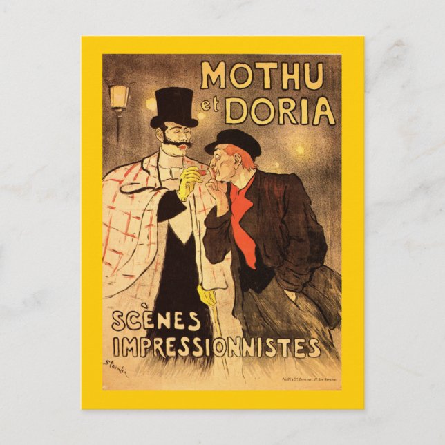 Alexandre Theophile Steinlen Mothu et Doria Postcard (Front)