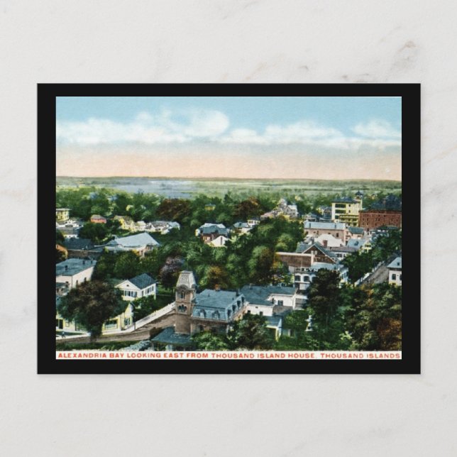 Alexandria Bay, Thousand Islands, NY 1917 Vintage Postcard (Front)