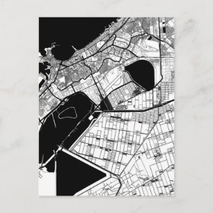 Alexandria Egypt Map Postcard