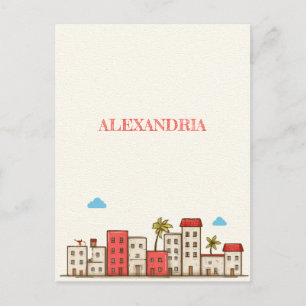 Alexandria Egypt Travel Postcard