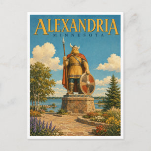 Alexandria Minnesota Big Ole GeoSaga Postcard
