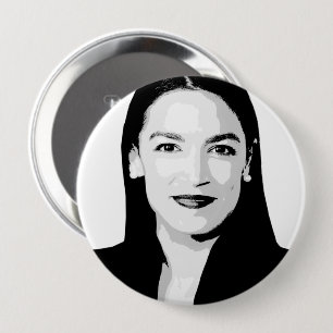 Alexandria Ocasio-Cortez 10 Cm Round Badge