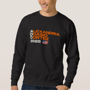 Alexandria Ocasio-Cortez 2028 American Flag Sweatshirt