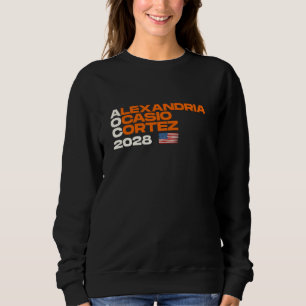 Alexandria Ocasio-Cortez 2028 American Flag Sweatshirt