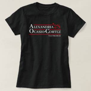 Alexandria Ocasio-Cortez 2028 AOC 28 Tax the rich T-Shirt