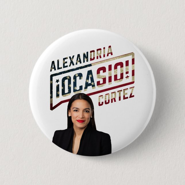 Alexandria Ocasio-Cortez 6 Cm Round Badge (Front)