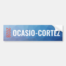 Alexandria Ocasio-Cortez Blue Geometric