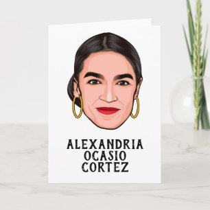 ALEXANDRIA OCASIO CORTEZ CUSTOM THANK YOU CARD