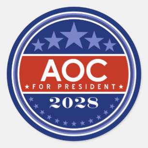 Alexandria Ocasio-Cortez for President 2028 Classic Round Sticker