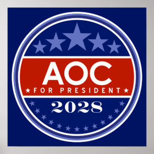 Alexandria Ocasio-Cortez for President 2028 Poster