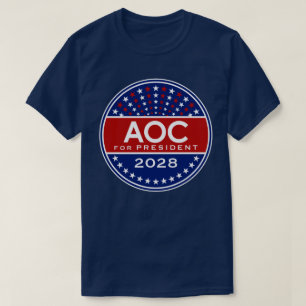 Alexandria Ocasio-Cortez for President 2028 T-Shirt