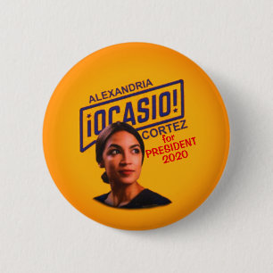 Alexandria Ocasio Cortez for President 6 Cm Round Badge