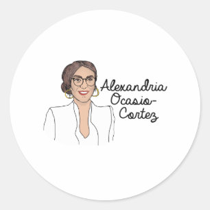 Alexandria Ocasio-Cortez for Prez Classic Round Sticker