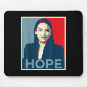 Alexandria Ocasio-cortez Hope _ Aoc _ New Green De Mouse Pad