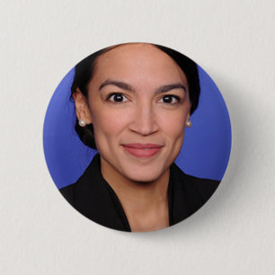Alexandria Ocasio Cortez Portrait 6 Cm Round Badge