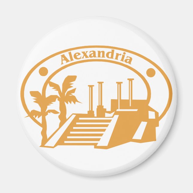 Alexandria Stamp Magnet (Front)