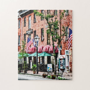Alexandria Street With Cafe Jigsaw Puzzle