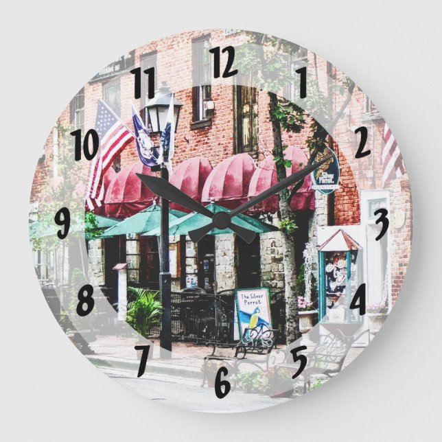 Alexandria Street With Cafe Large Clock (Front)