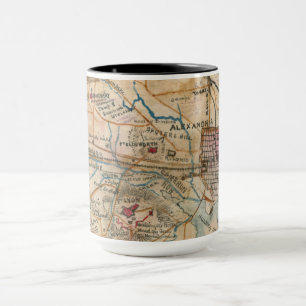 Alexandria, VA Antique Map Mug