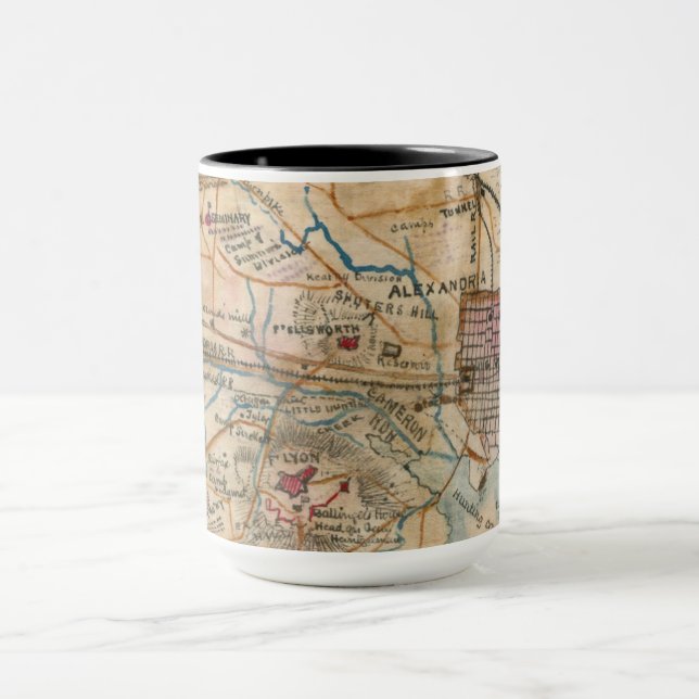 Alexandria, VA Antique Map Mug (Center)
