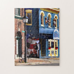 Alexandria VA - Bicycle Parked on N Saint Aseph St Jigsaw Puzzle