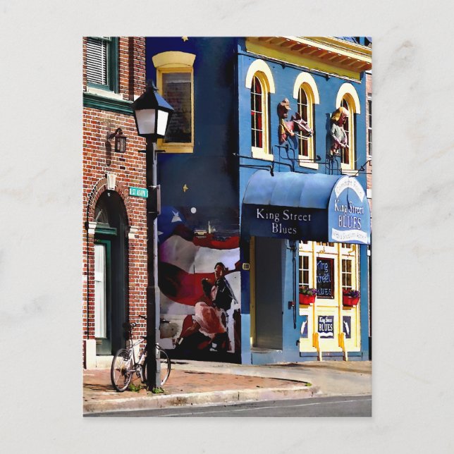 Alexandria VA - Bicycle Parked on N Saint Aseph St Postcard (Front)