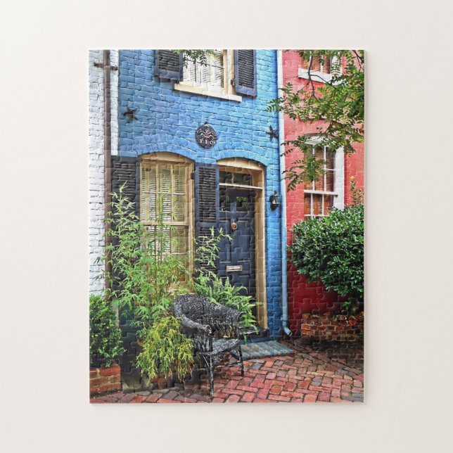 Alexandria VA -  Building With Fire Mark Jigsaw Puzzle (Vertical)