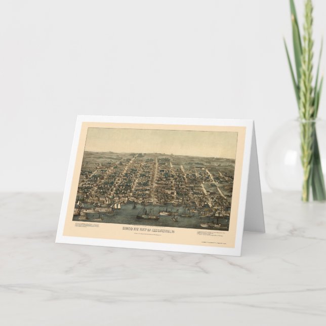 Alexandria, VA Panoramic Map - 1863 Card (Front)