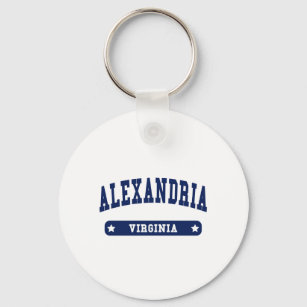 Alexandria Virginia College Style t shirts Key Ring