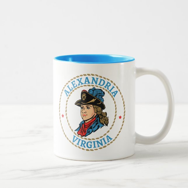 Alexandria Virginia Colonial Two-Tone Coffee Mug (Right)