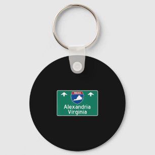 Alexandria Virginia Interstate Highway Vacation So Key Ring