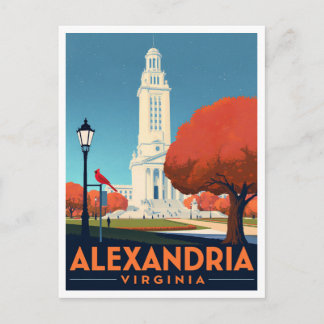 Alexandria Virginia Masonic Memorial Art Postcard