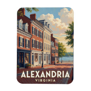 Alexandria Virginia Old Town Travel Magnet