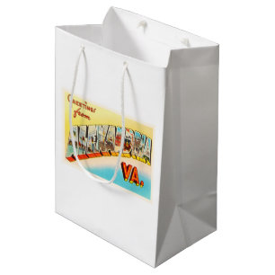 Alexandria Virginia VA Old Vintage Travel Postcard Medium Gift Bag