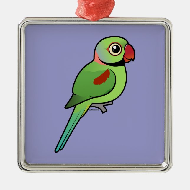 Alexandrine Parakeet Metal Ornament (Front)