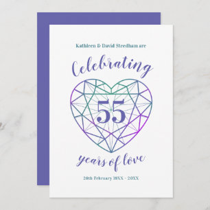 Alexandrite Anniversary 55 years of love invites