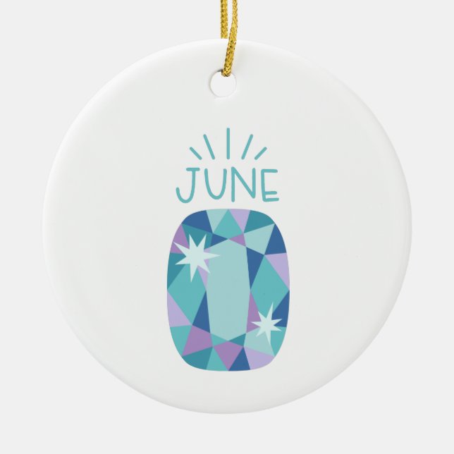 Alexandrite Birthstone Ceramic Ornament (Front)